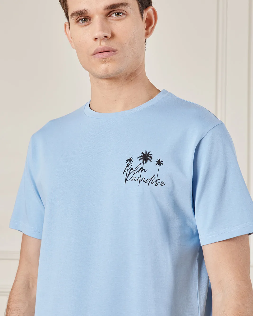 Men Blue Graphic T-Shirt sold by Redtag product image thumbnail 4