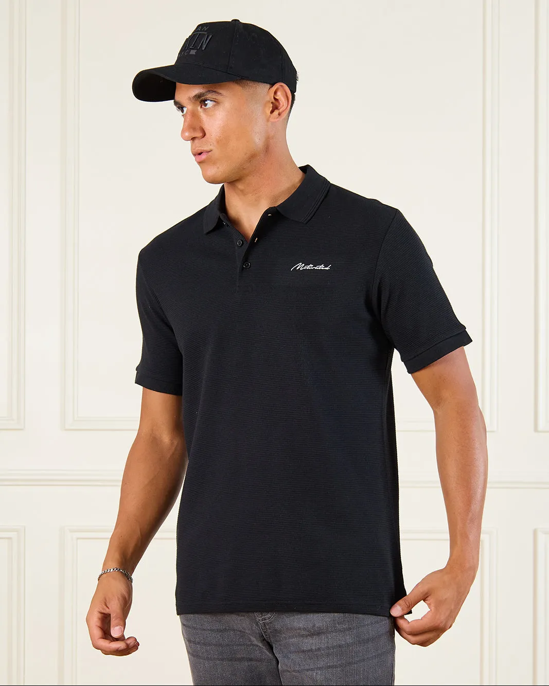 Men Black Polo Shirt sold by Redtag