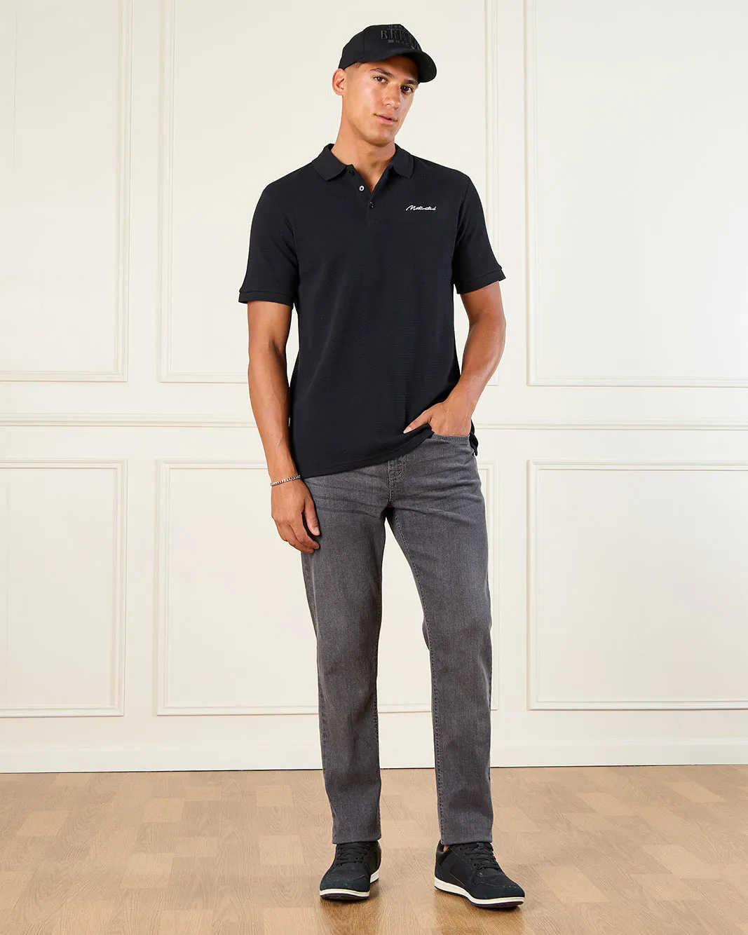 Men Black Polo Shirt sold by Redtag product image thumbnail 2