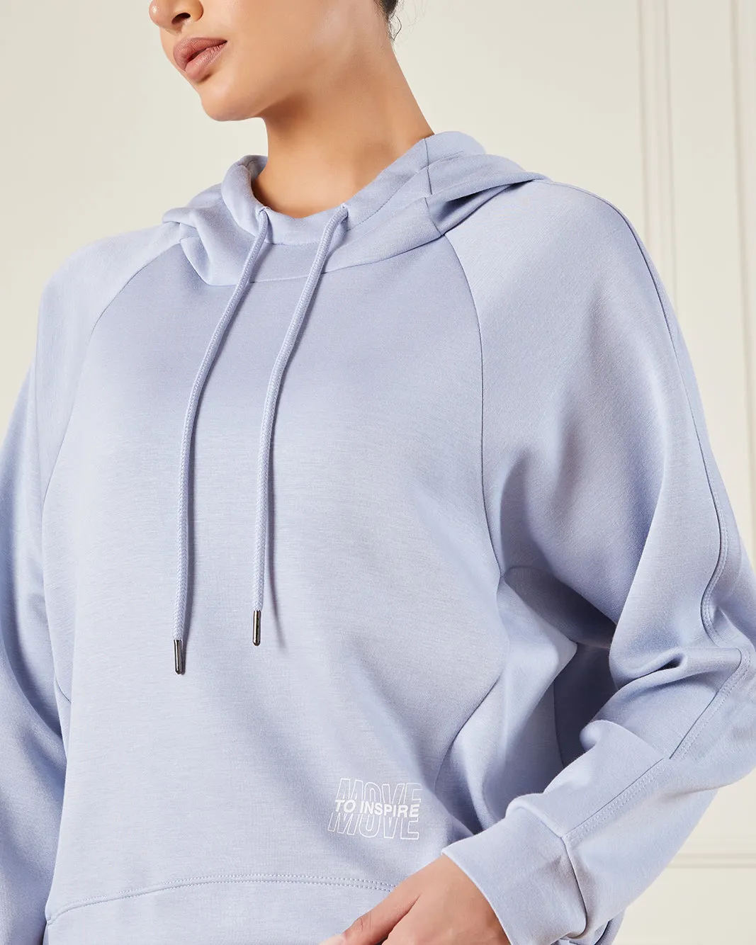 Women Blue Hooded Active Sweatshirt sold by Redtag product image thumbnail 4