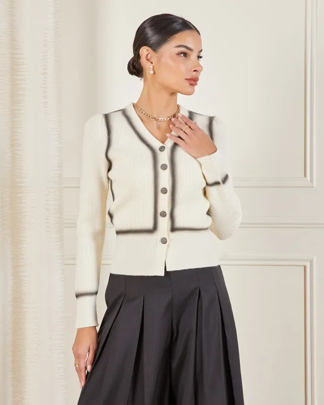 Women Ivory Knitted Button Front Cardigan sold by Redtag