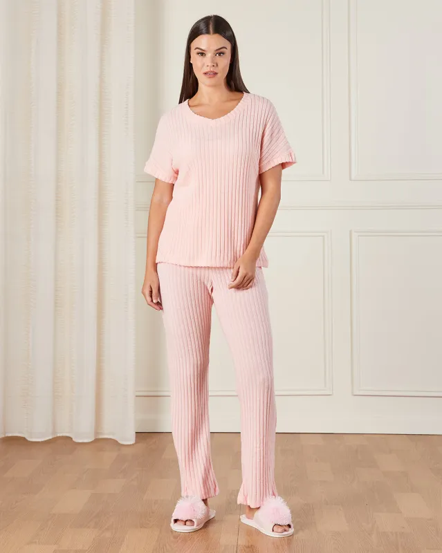 Women Pink Knitted Pyjama Set (2 Piece) sold by Redtag
