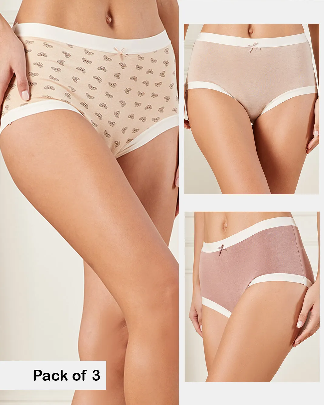 Women Assorted Printed Full Brief Set (Pack of 3) sold by Redtag