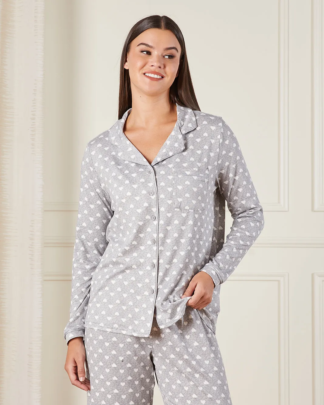 Women Grey All Over Printed Pyjama Set (2 Piece) sold by Redtag product image thumbnail 2