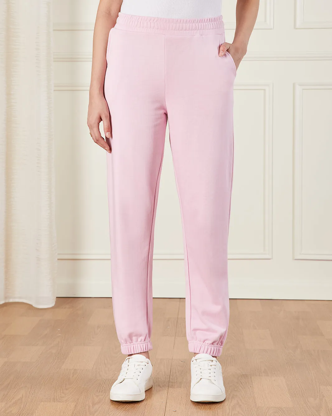 Women Pink Elasticated Jogger Pants sold by Redtag