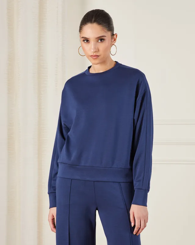 Women Navy Plain Active Sweatshirt sold by Redtag