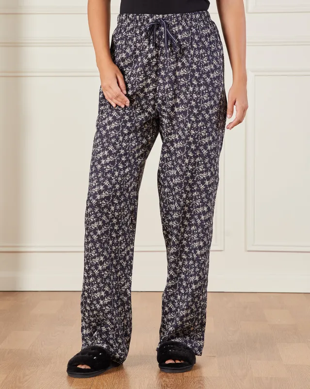 Women Black Printed Pajama Bottoms sold by Redtag