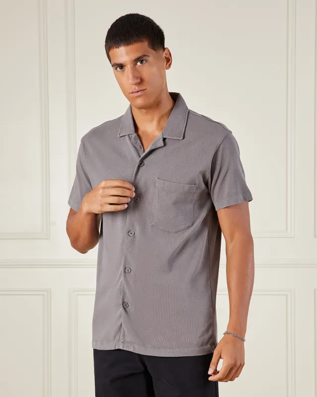 Men Grey Resort Shirt sold by Redtag