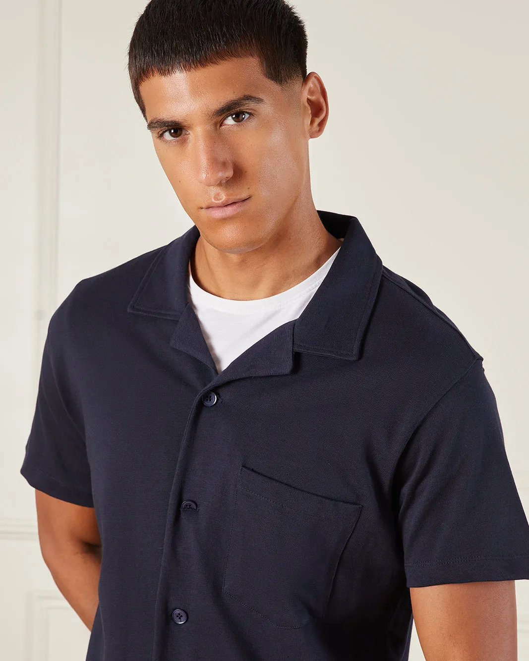 Men Navy Resort Shirt sold by Redtag product image thumbnail 4
