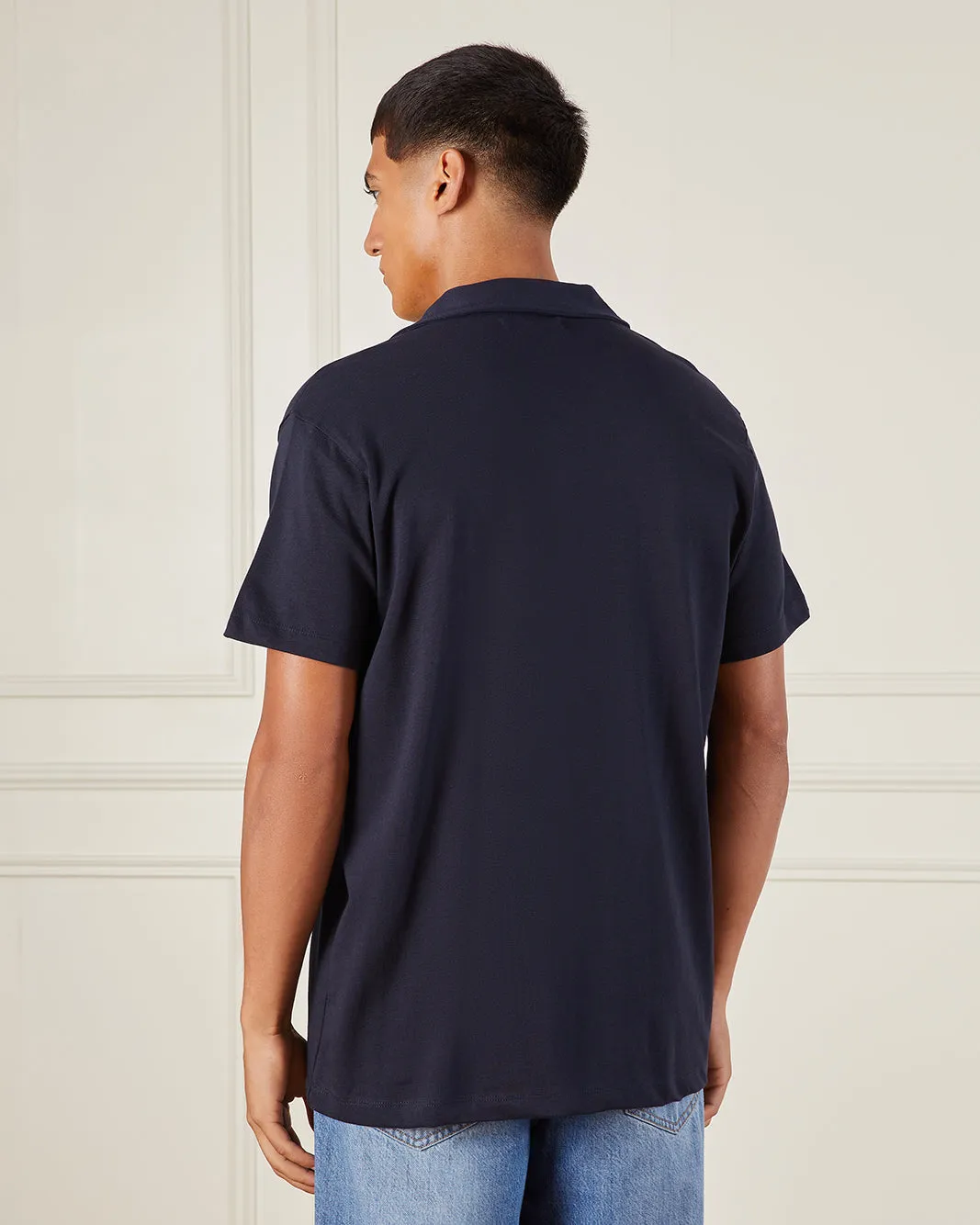 Men Navy Resort Shirt sold by Redtag product image thumbnail 3