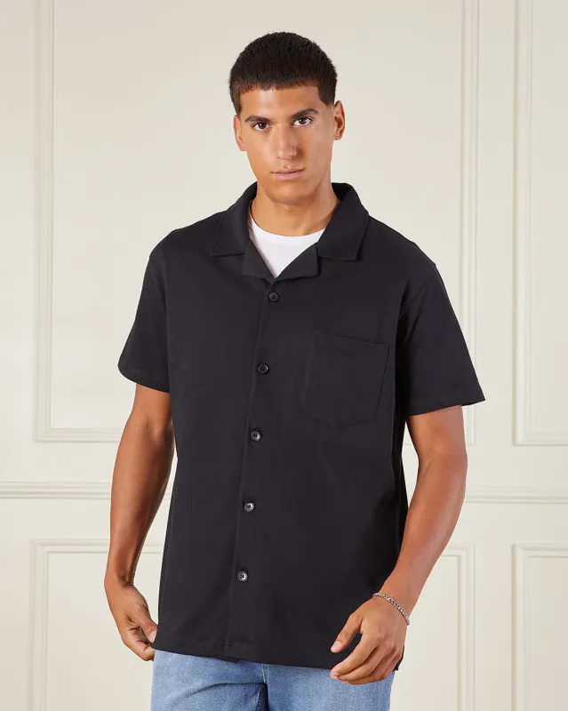 Men Black Resort Shirt sold by Redtag