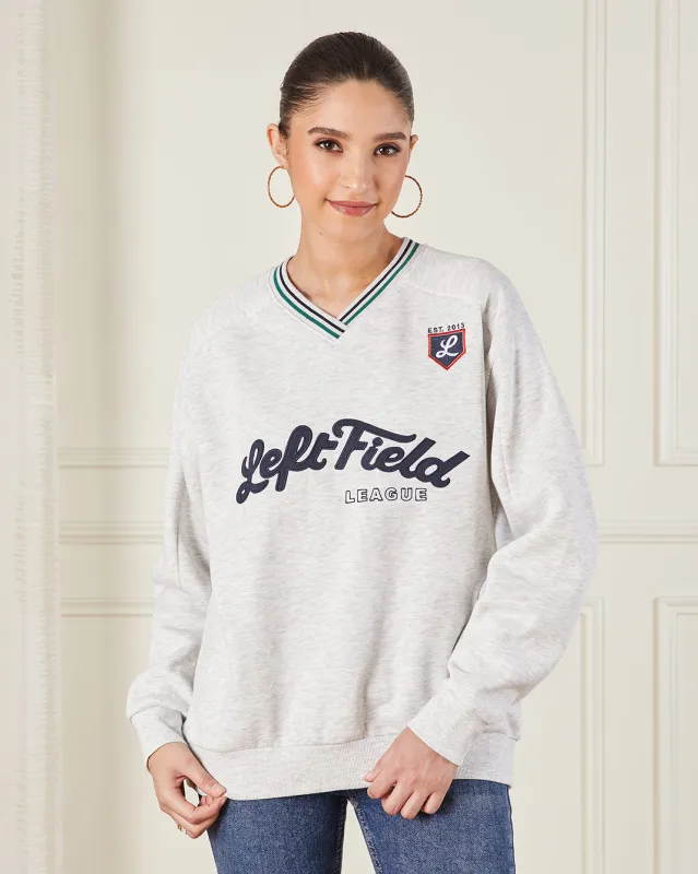 Women Ivory V-Neck Sweatshirt sold by Redtag