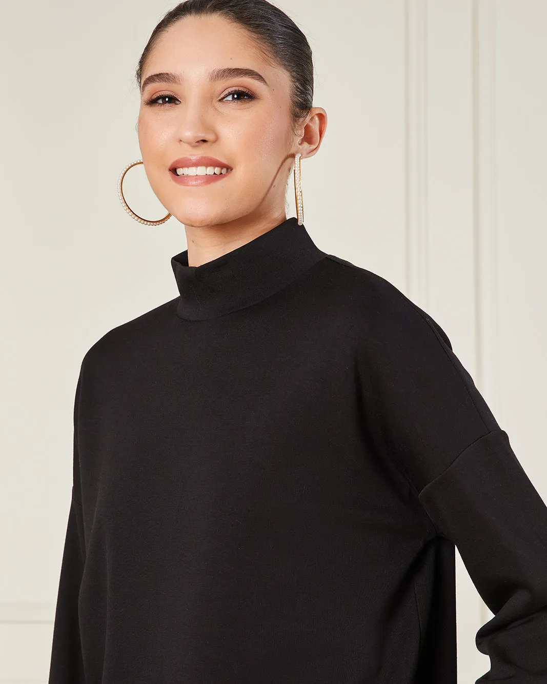 Women Black Turtle Neck Pullover sold by Redtag product image thumbnail 4