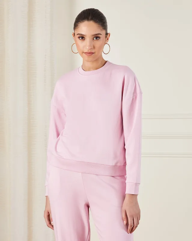 Women Pink Basic Sweatshirt sold by Redtag