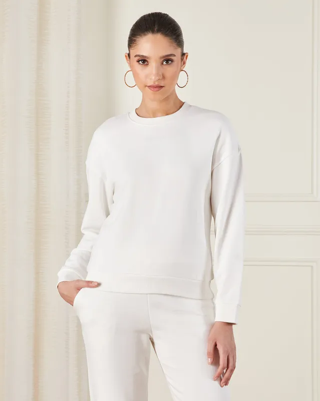 Women Ivory Basic Sweatshirt sold by Redtag