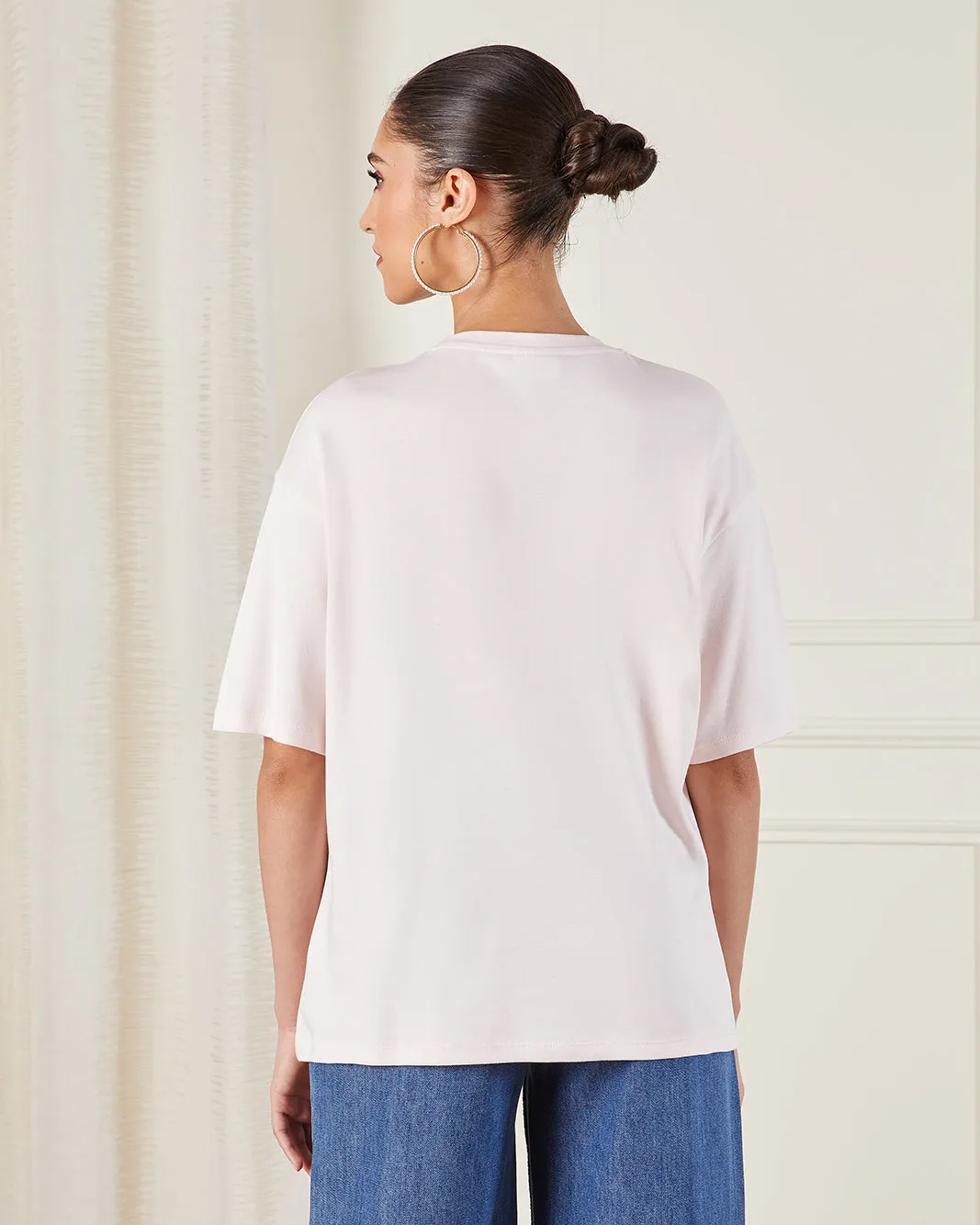 Women Pink Cinnamon roll Oversized T-shirt sold by Redtag product image thumbnail 3