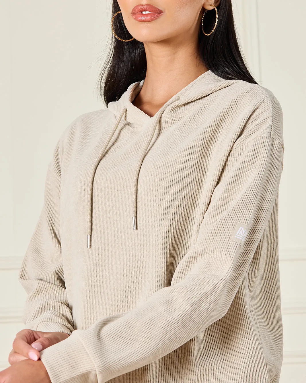 Women Beige Hooded Sweatshirt sold by Redtag product image thumbnail 4