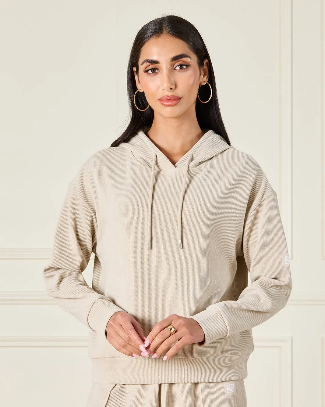 Women Beige Hooded Sweatshirt sold by Redtag