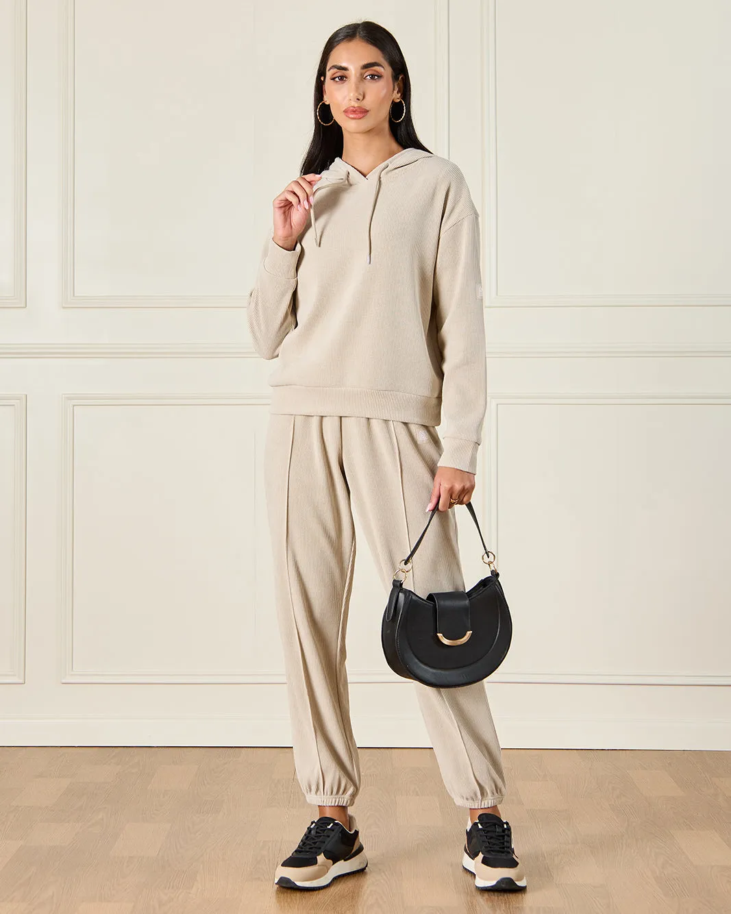 Women Beige Hooded Sweatshirt sold by Redtag product image thumbnail 2