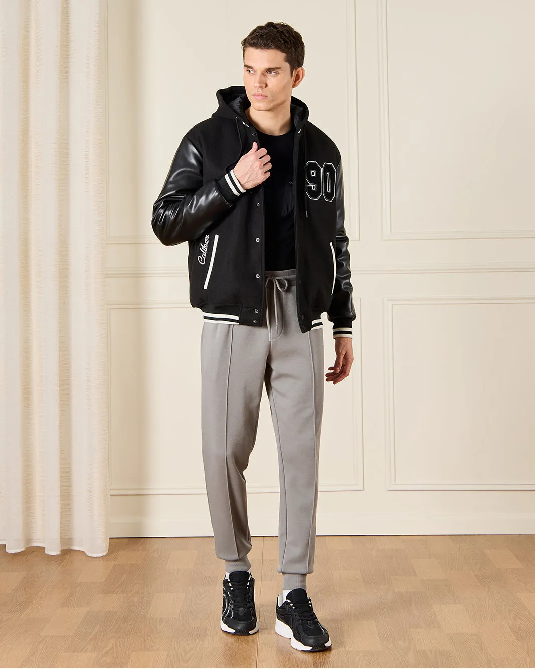 Men Grey Solid Active Pants sold by Redtag product image thumbnail 2