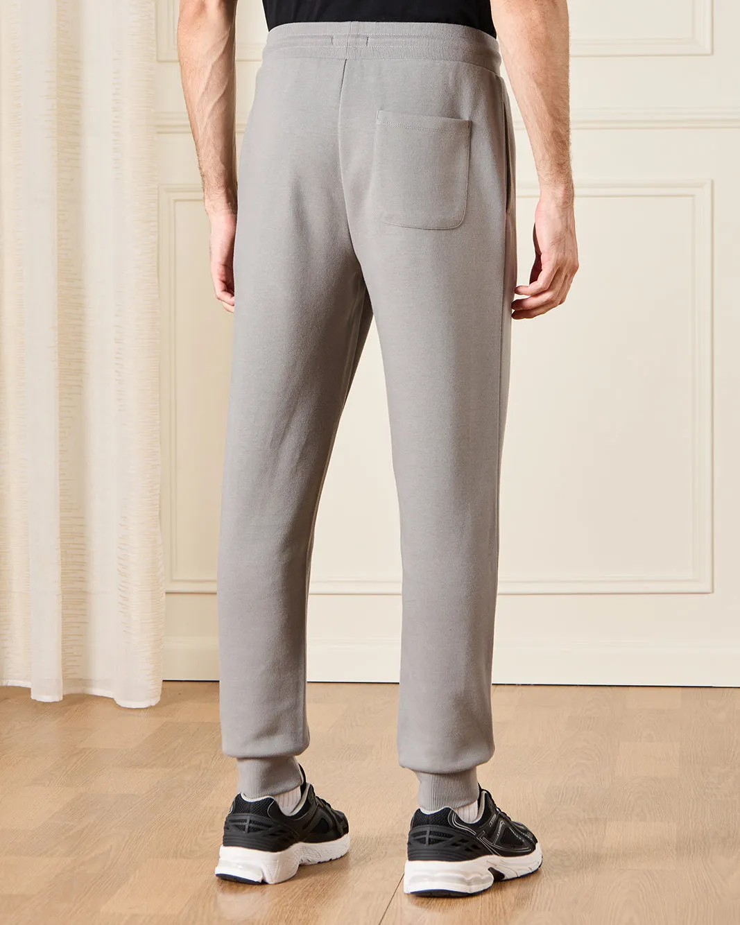 Men Grey Solid Active Pants sold by Redtag product image thumbnail 3