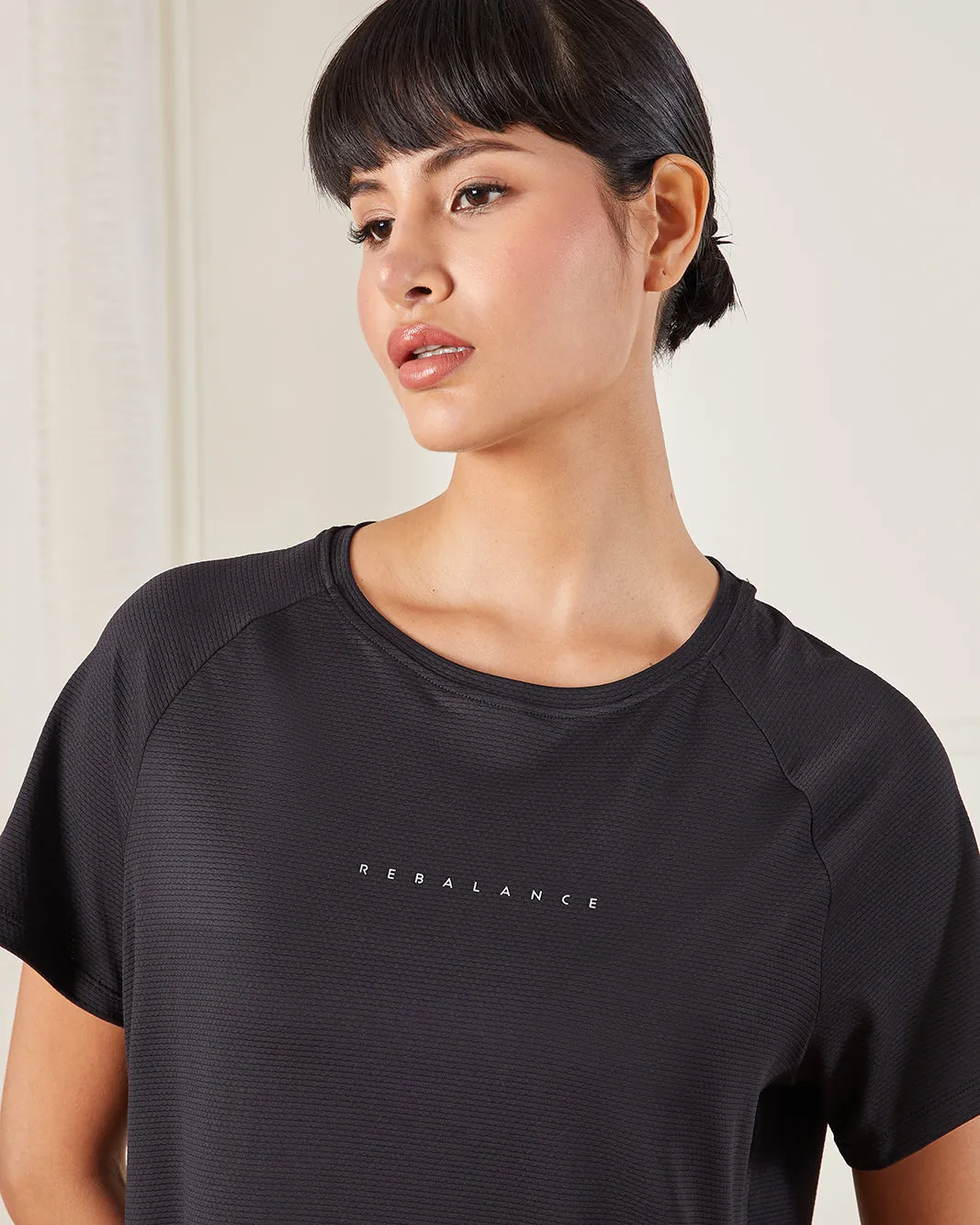 Women Black Printed Active T-Shirt sold by Redtag product image thumbnail 4