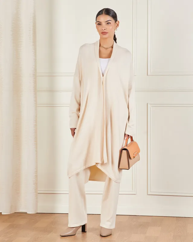 Women Beige Knitted Cardigan sold by Redtag