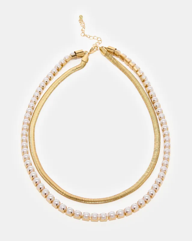 Women Gold Embellished Necklace sold by Redtag