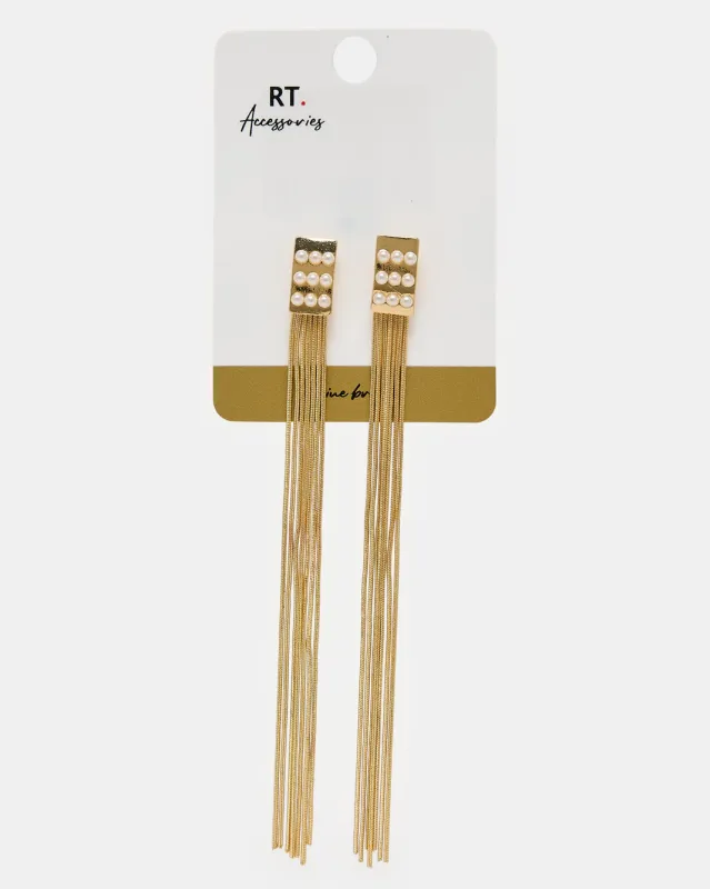 Women Gold Embellished Earring sold by Redtag