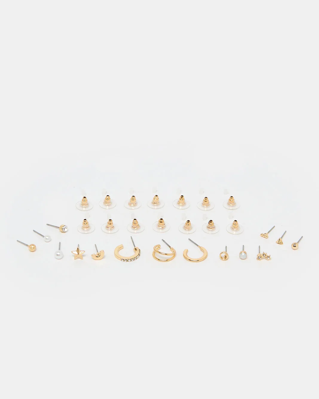 Women Gold Embellished Studs Set (15 Piece) sold by Redtag product image thumbnail 3