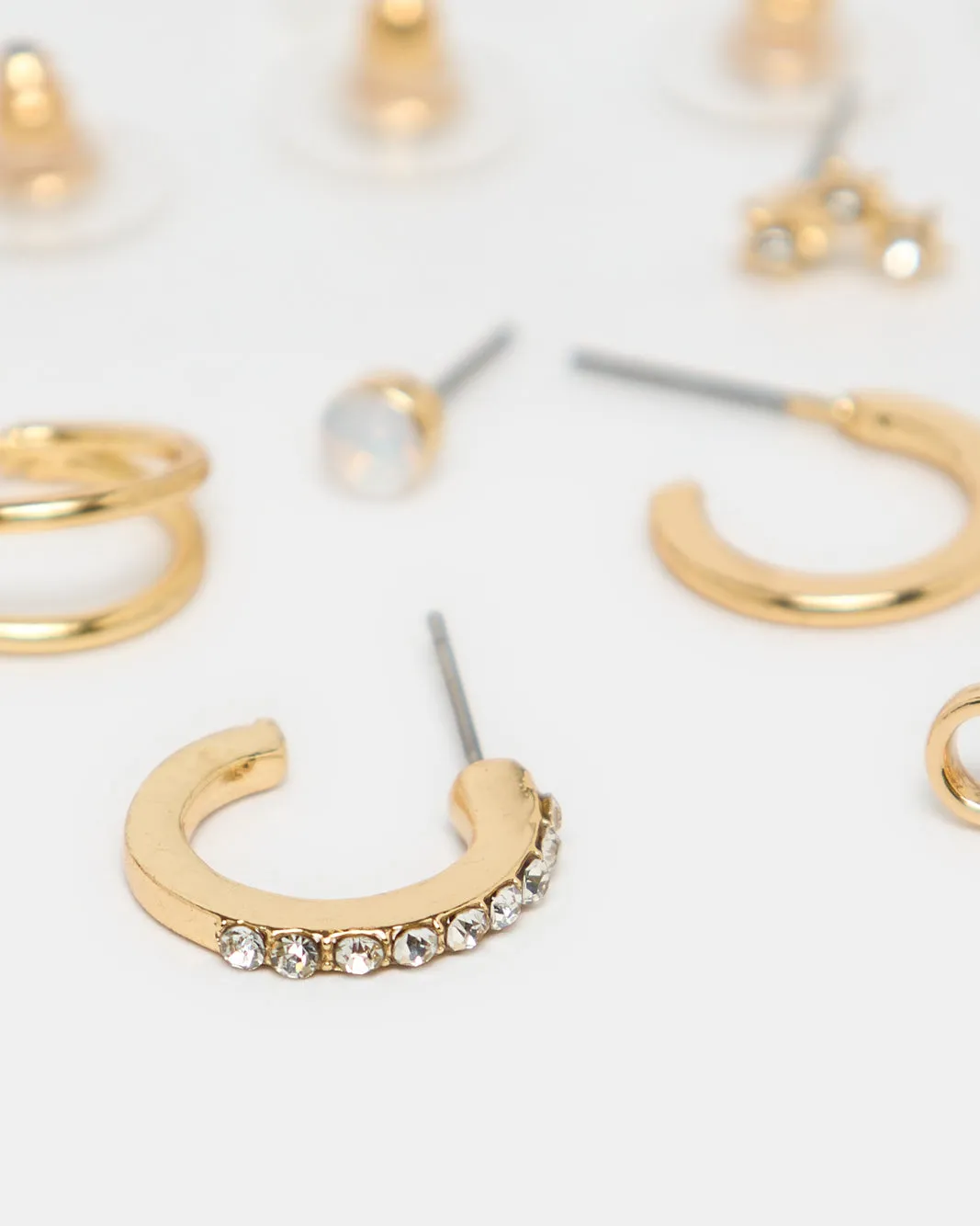Women Gold Embellished Studs Set (15 Piece) sold by Redtag product image thumbnail 5