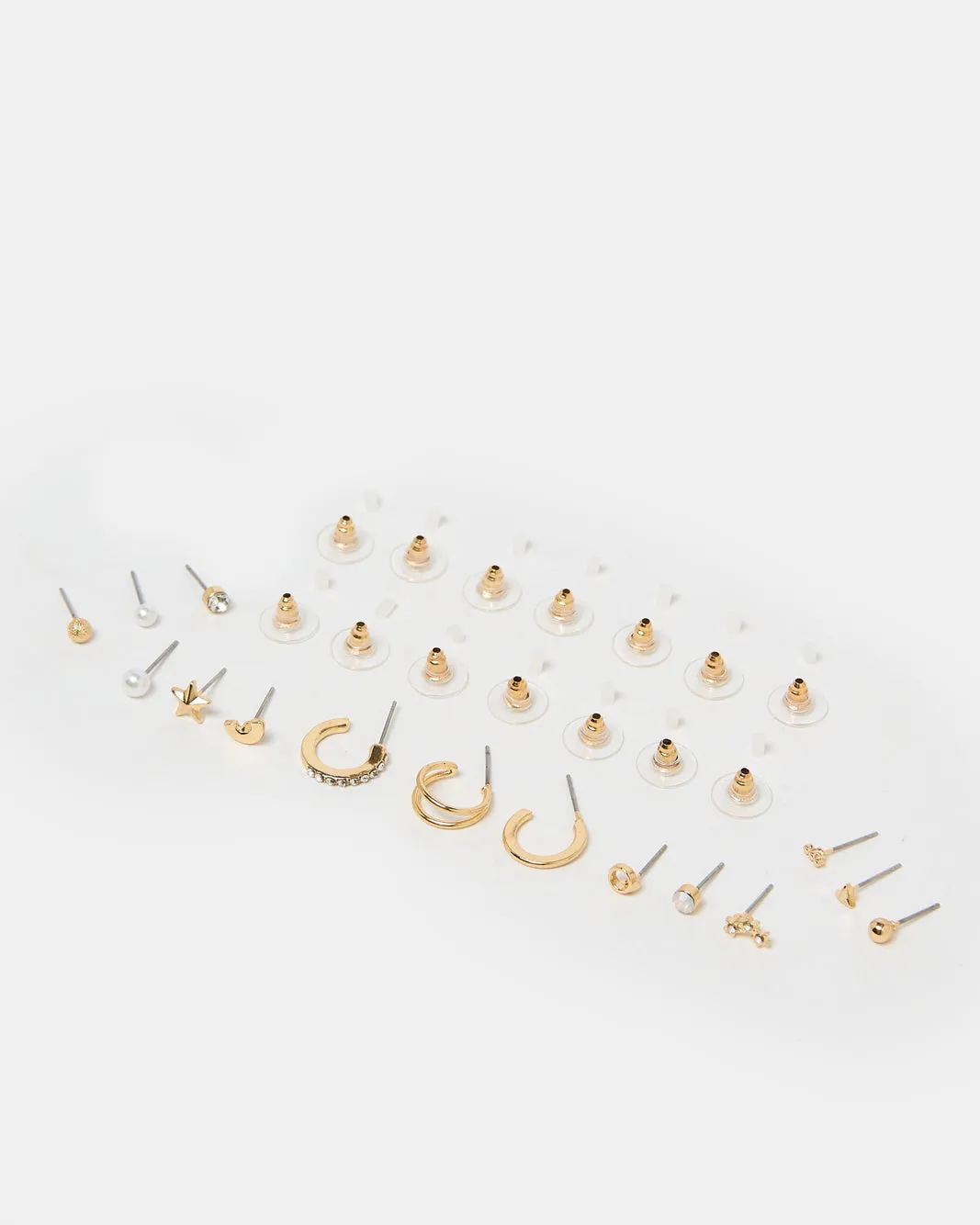 Women Gold Embellished Studs Set (15 Piece) sold by Redtag product image thumbnail 2