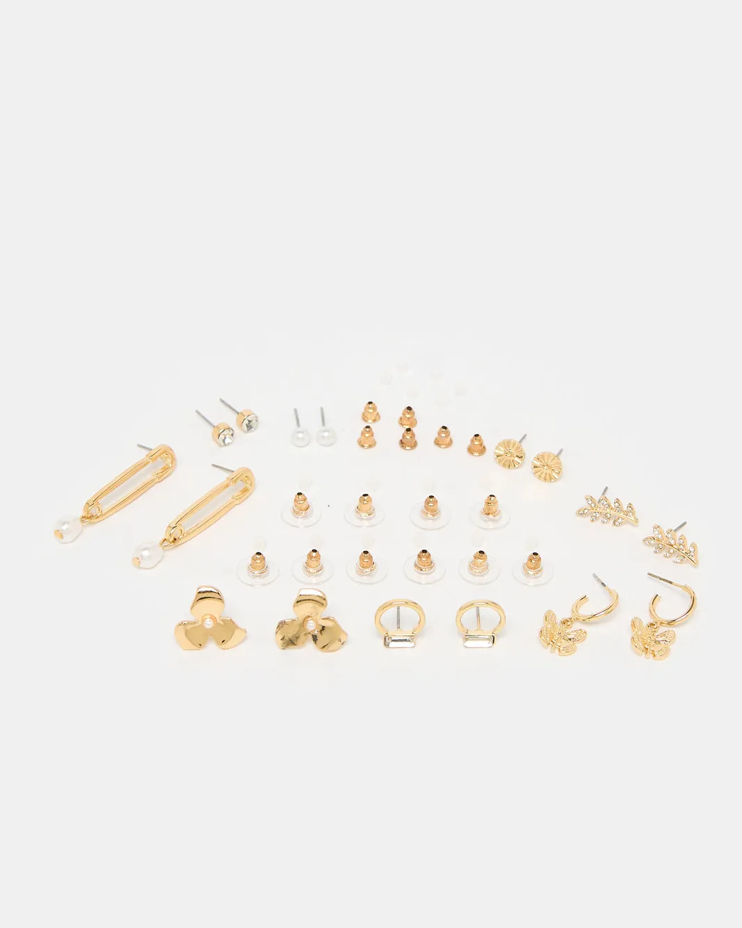 Women Gold Embellished Studs Set (8 Piece) sold by Redtag product image thumbnail 2