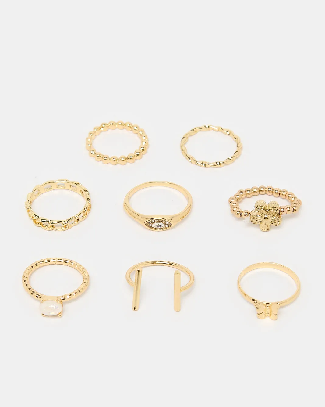 Women Gold Ring Set (9 Piece) sold by Redtag product image thumbnail 2