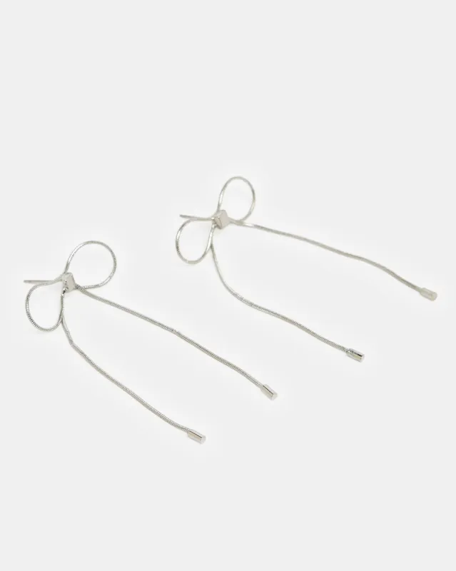 Women Silver Embellished Earrings sold by Redtag