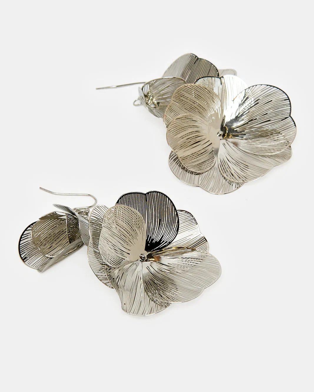 Women Silver Floral Earring sold by Redtag product image thumbnail 2