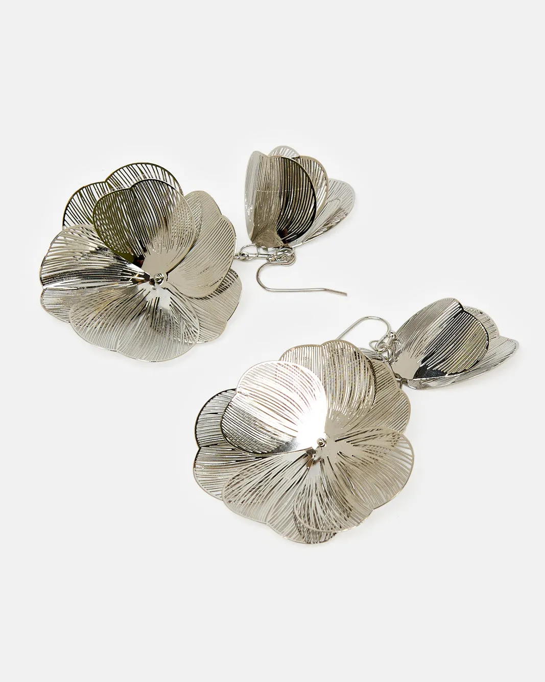 Women Silver Floral Earring sold by Redtag product image thumbnail 3