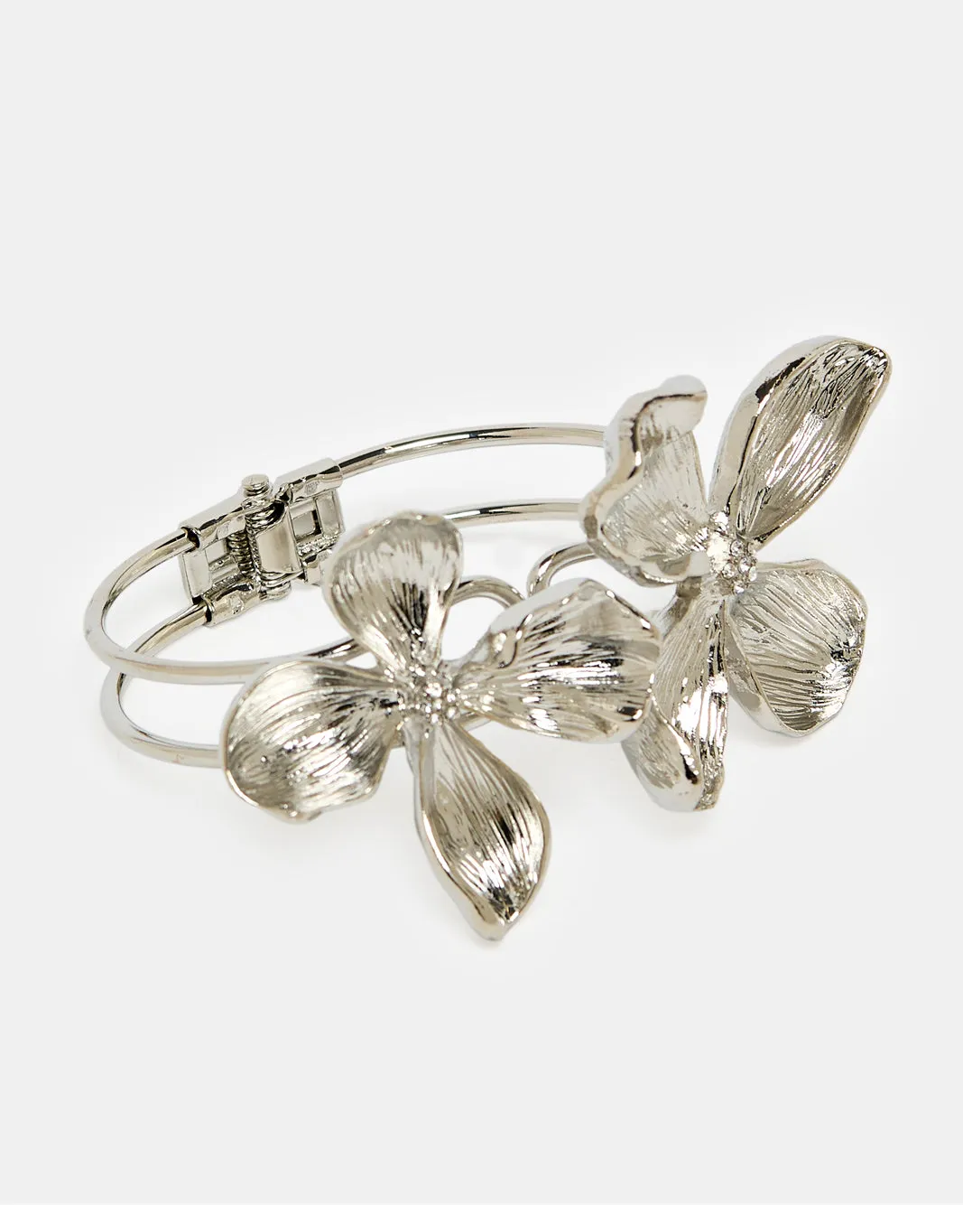 Women Silver Floral Bracelet sold by Redtag