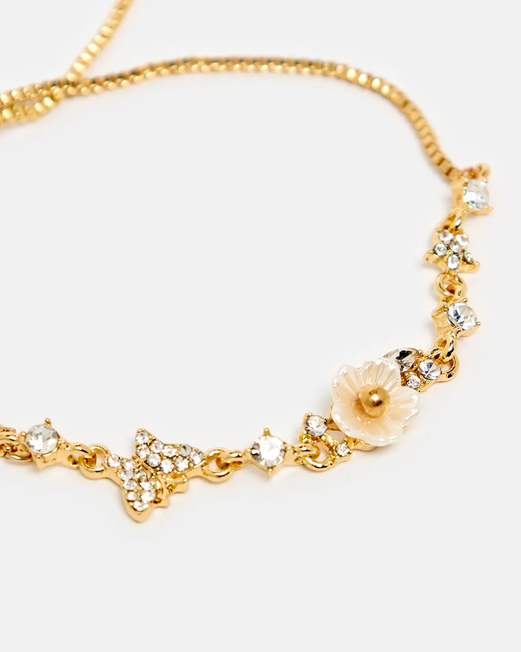 Women Gold Floral Embellished Bracelet sold by Redtag product image thumbnail 2