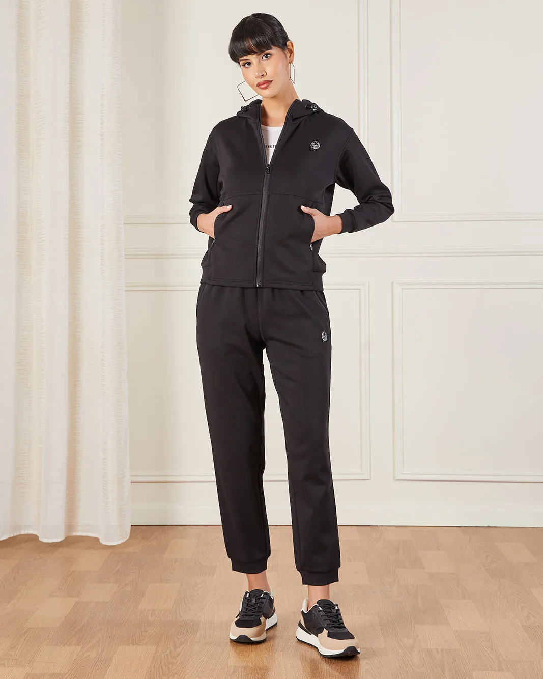 Women Black Hooded Active Sweatshirt sold by Redtag product image thumbnail 2