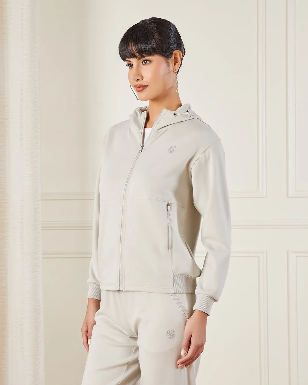 Women Ecru Hooded Active Sweatshirt sold by Redtag