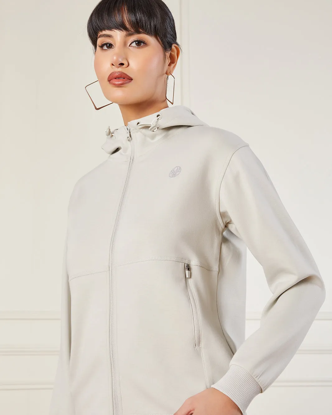 Women Ecru Hooded Active Sweatshirt sold by Redtag product image thumbnail 4