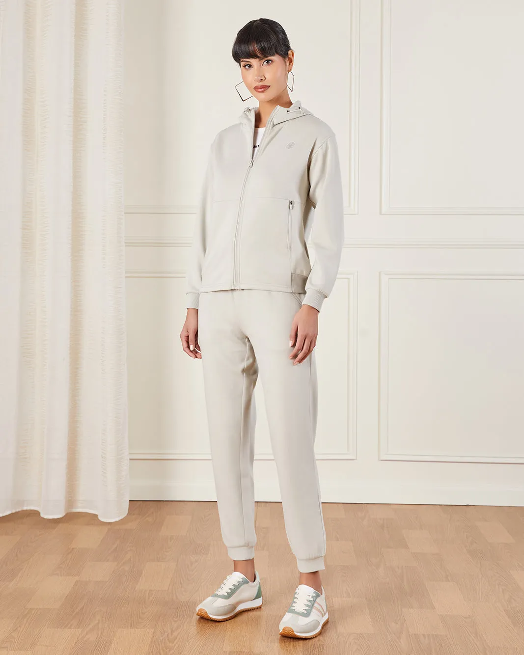 Women Ecru Hooded Active Sweatshirt sold by Redtag product image thumbnail 2