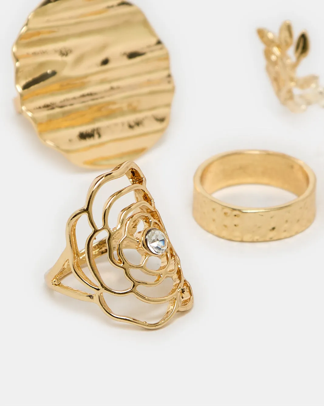 Women Gold Embellished Ring Set (Pack of 4) sold by Redtag product image thumbnail 4