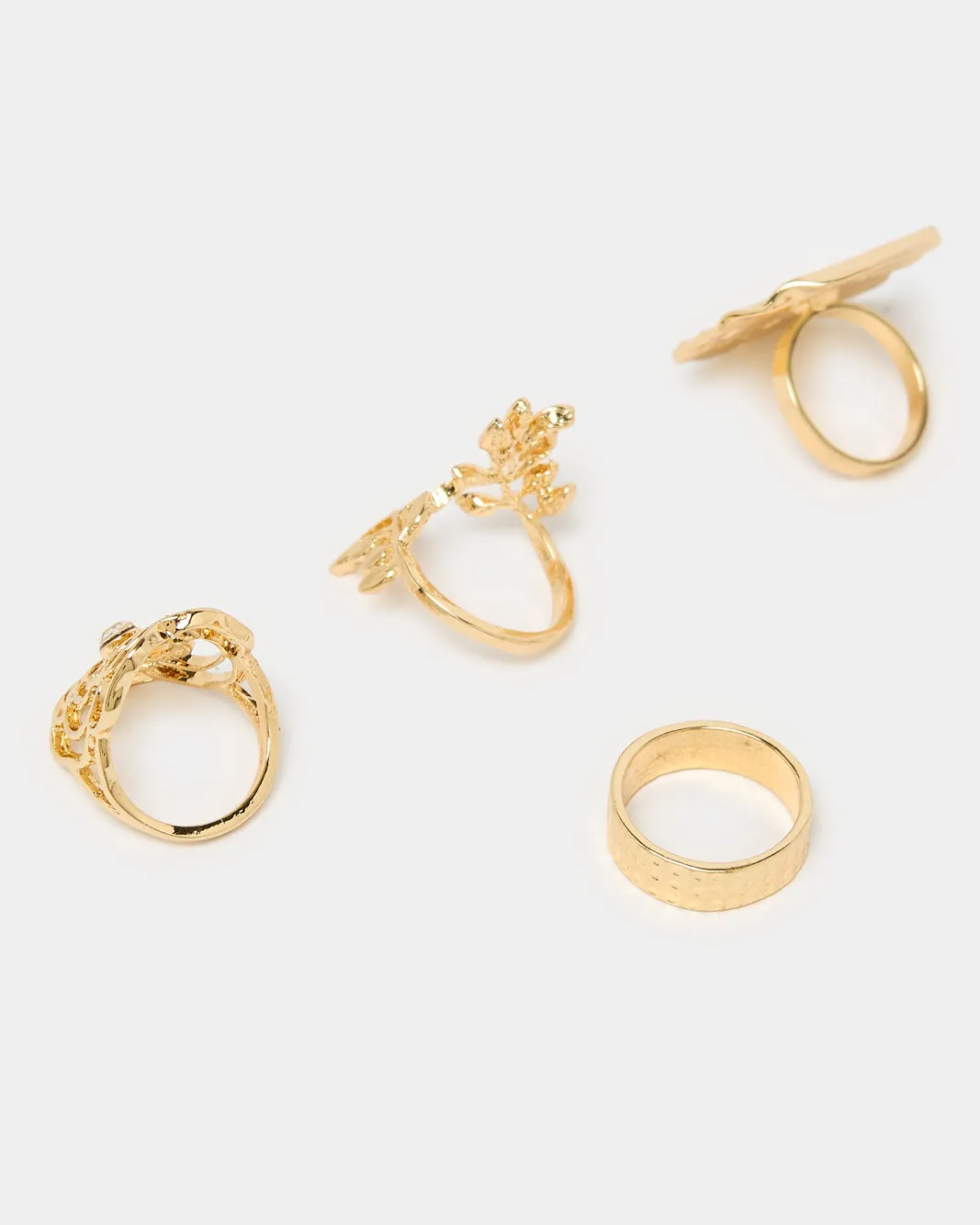 Women Gold Embellished Ring Set (Pack of 4) sold by Redtag product image thumbnail 3