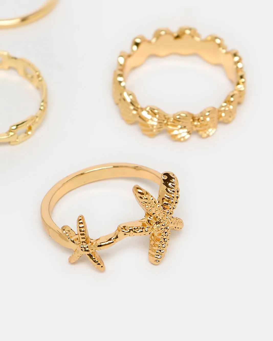 Women Gold Embellished Ring Set (Pack of 7) sold by Redtag product image thumbnail 3