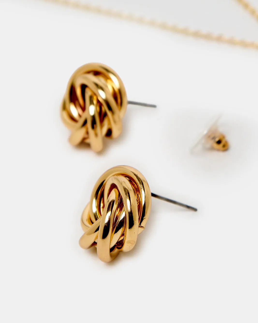 Women Gold Necklace And Earrings Set (2 Piece) sold by Redtag product image thumbnail 4