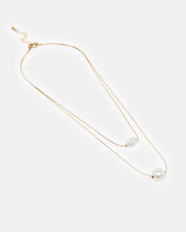 Women Gold Embellished Necklace sold by Redtag