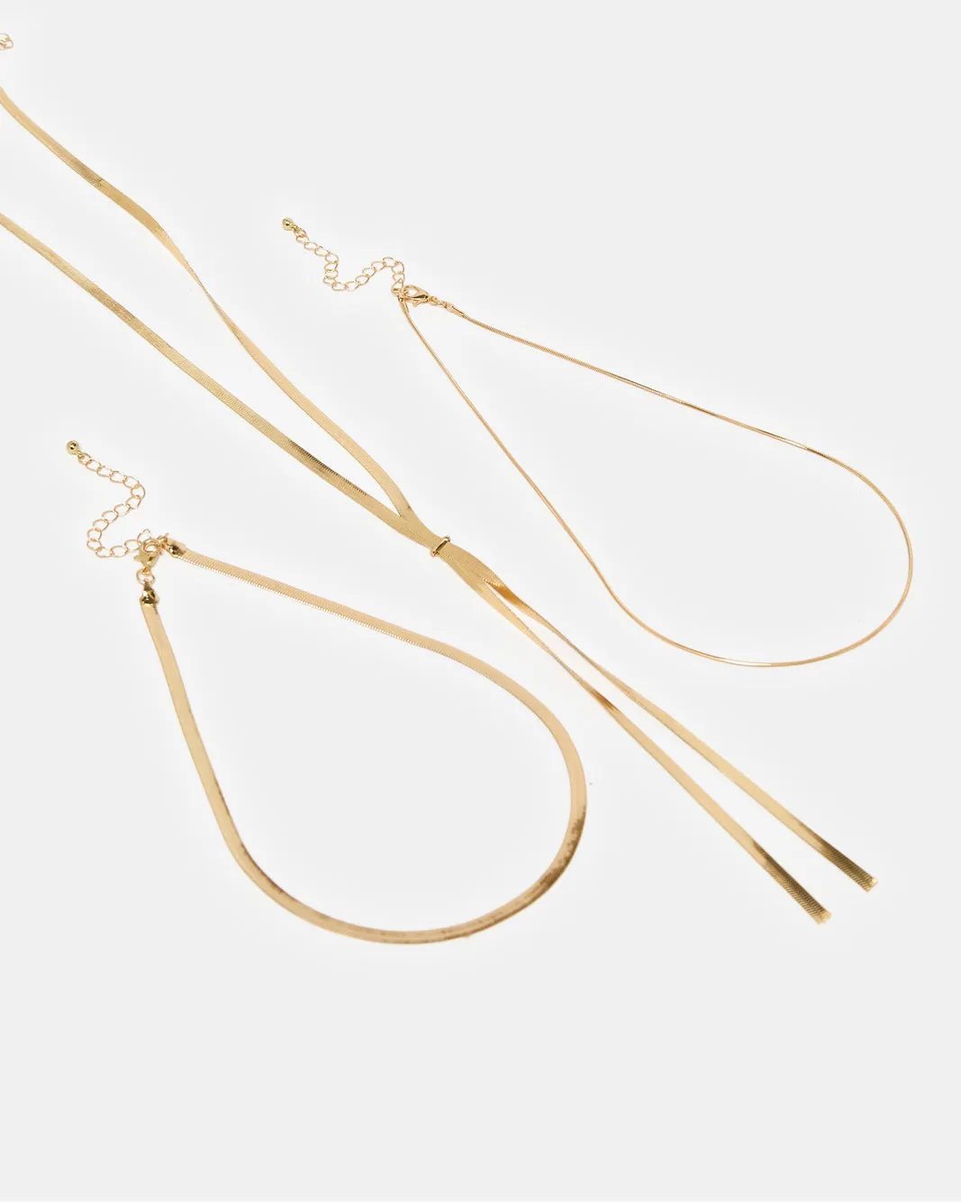 Women Gold Necklace Set (Pack of 2) sold by Redtag