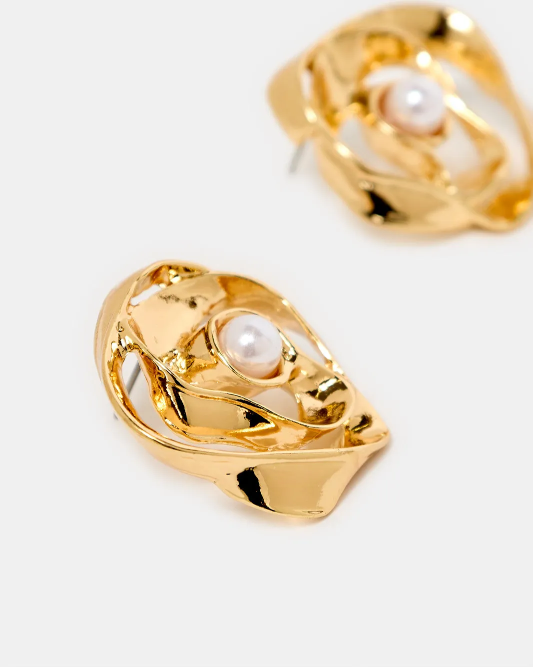 Women Gold Embellished Earrings sold by Redtag product image thumbnail 4